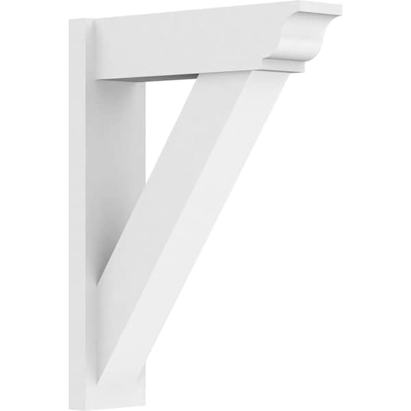 Ekena Millwork Traditional Architectural Grade PVC Outlooker with Traditional Ends, 7"W X 24"D X 32"H OUTP07X24X32TRA01 - main